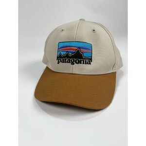 Patagonia '73 Logo Roger That Hat | Tan & Brown Cap Adjustable